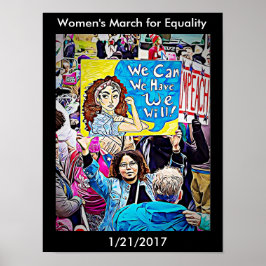 Póster Marcha de Mujeres por la Poster de Igualdad