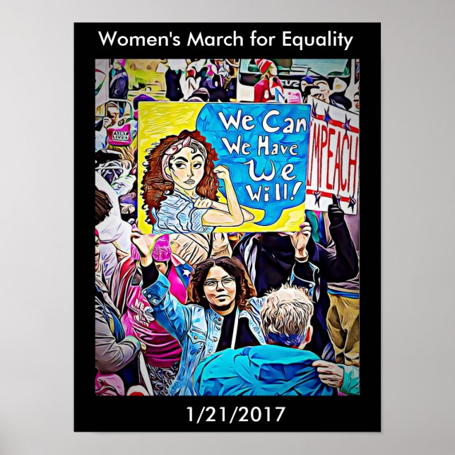 Póster Marcha de Mujeres por la Poster de Igualdad (Frente)