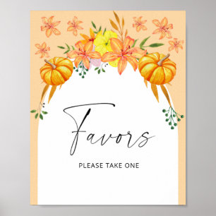 Póster Marcha de otoño - favores de novia por favor tome