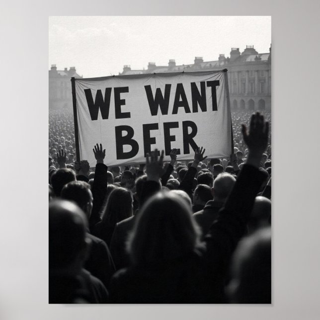 Póster Marcha de protesta de la era de la Prohibición Vin (Frente)