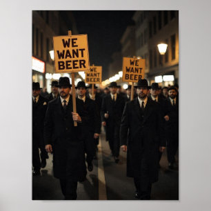 Póster Marcha de protesta de la era de la Prohibición Vin