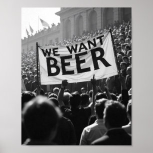 Póster Marcha de protesta de la era de la Prohibición Vin