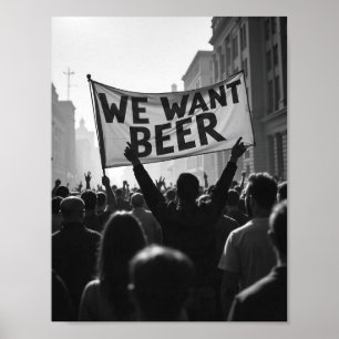 Póster Marcha de protesta de la era de la Prohibición Vin