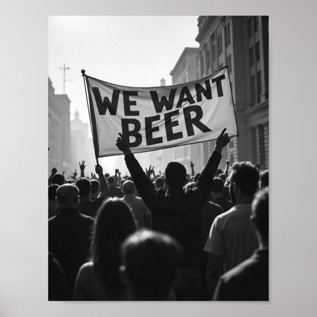 Póster Marcha de protesta de la era de la Prohibición Vin (Frente)