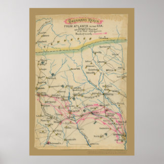 Póster Marcha de Sherman desde Atlanta al mar