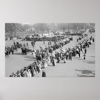 Póster Marcha del derecho de voto, 1916