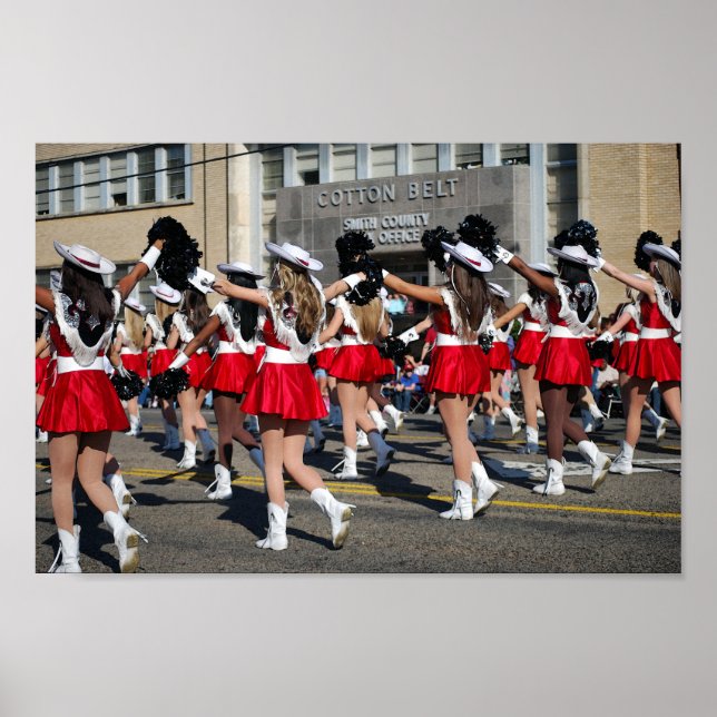 Póster Marcha del desfile del Festival Rosa de Texas (Frente)