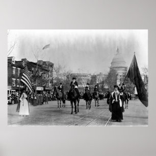 Póster Marcha del Sufragio Femenino en Washington