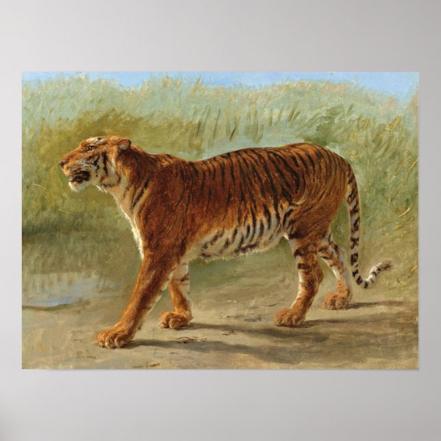 Póster Marcha del Tigre Real (por Rosa Bonheur) (Frente)