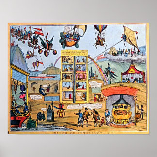 Póster Marcha Intelectual Retrofuturista de 1829