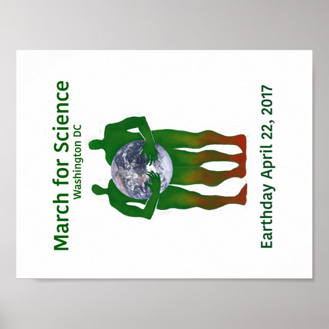 Póster Marcha Por El poster De Ciencia (Frente)
