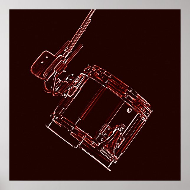 Póster Marchando tambor de ronca o Poster de tambor (Frente)