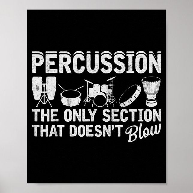 Póster Marching Band Percussion For Percussionist Drummer (Frente)