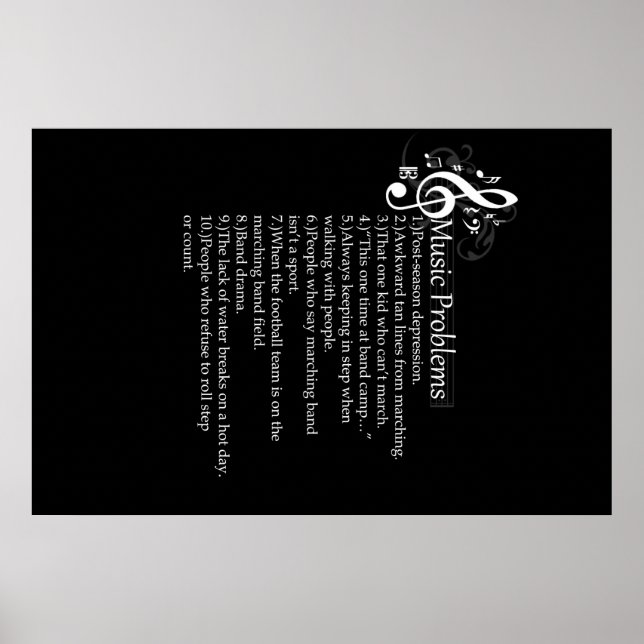 Póster Marching Band Problems List (Frente)