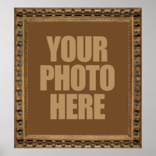 Póster Marco antiguo con tu poster de FOTOS