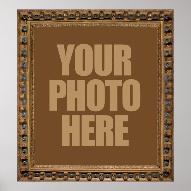 Póster Marco antiguo con tu poster de FOTOS (Frente)