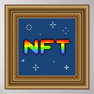 Póster Marco artístico de NFT Pixel