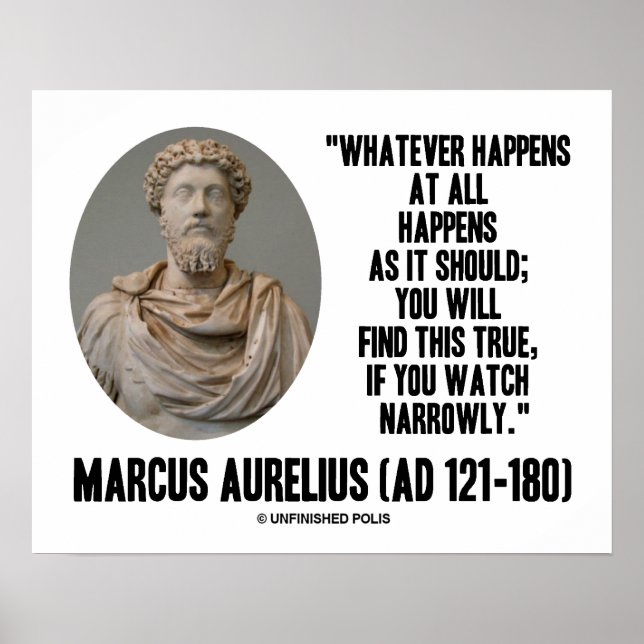 Póster Marco Aurelio Lo Que Suceda En Todo Caso (Frente)