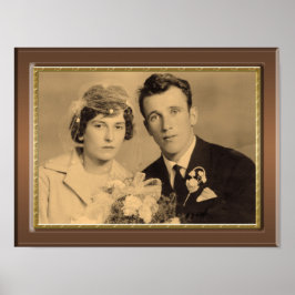 Póster Marco clásico de madera con personalizado de borde