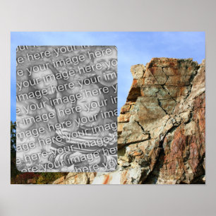 Póster Marco de acantilado de granito rock para añadir tu