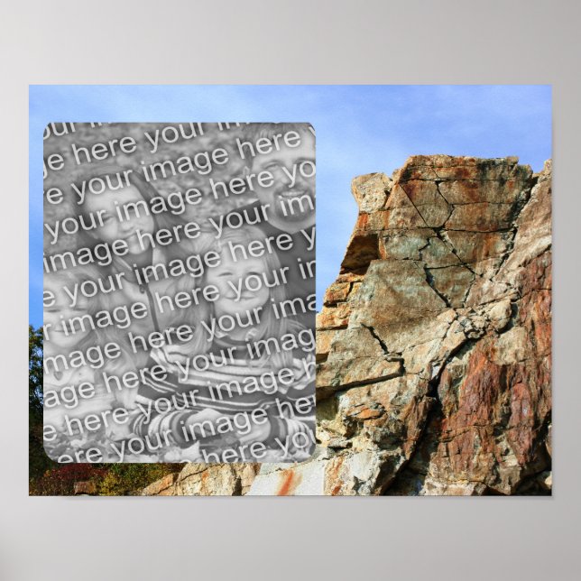 Póster Marco de acantilado de granito rock para añadir tu (Frente)