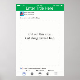 Póster Marco de accesorios fotográficos Diseño de redes s