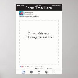 Póster Marco de accesorios para cabina de fotos Diseño pa
