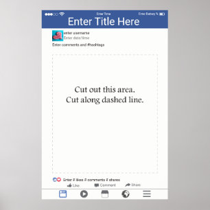 Póster Marco de accesorios para cabina de fotos Diseño pa