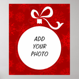 Póster Marco de Bola de Navidad Personalizable