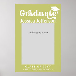 Póster Marco de cabina de fotos de graduación elegante ve