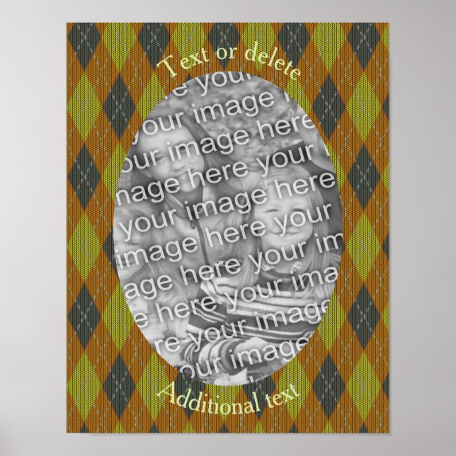 Póster Marco de diseño de Argyle Crea tu propia foto (Frente)