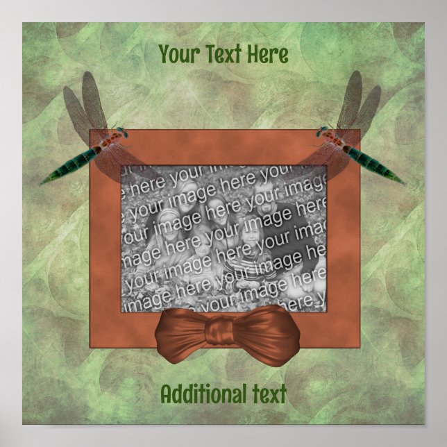 Póster Marco de Dragonflies Cuaderno Crea Tu Propia Foto (Frente)