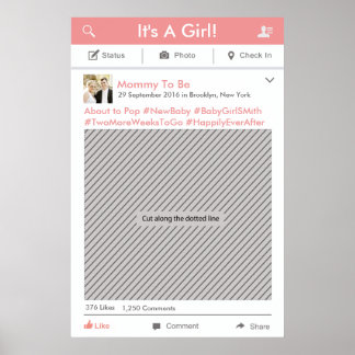 Póster Marco de fiesta de redes sociales Prop de cabina d