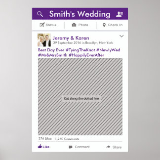 Póster Marco de fiesta de redes sociales Prop de cabina d