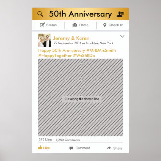 Póster Marco de fiesta de redes sociales Prop de cabina d