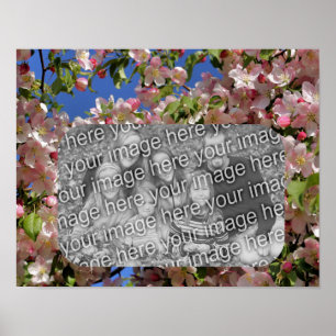 Póster Marco De Flores Rosa Crea Tu Propia Foto