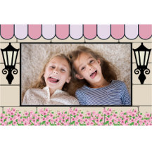 Marco de foto de cumpleaños con tema de París fran