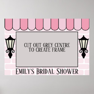 Póster Marco de foto de despedida de soltera parisina ros