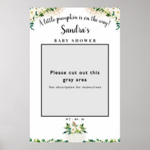 Marco de fotos de Prop para Baby Shower de Calabaz