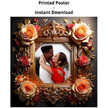 Marco de Fotos Victoriano Elegante con Rosas 3D