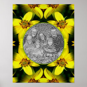 Póster Marco de girasol Maximilliano agrega tu propia fot