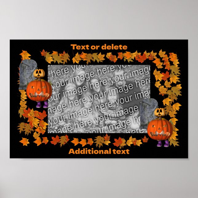 Póster Marco de Halloween del Hombre de Calabaza Añadir l (Frente)