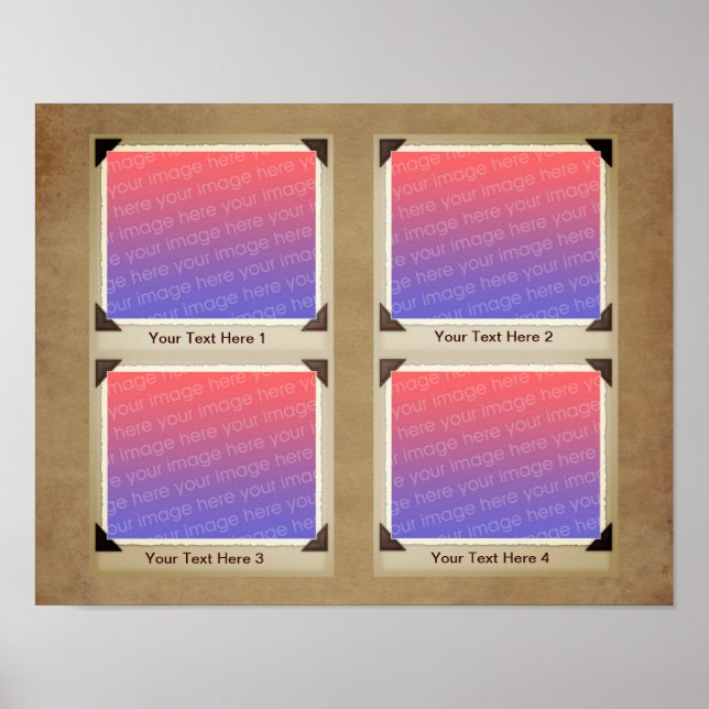 Póster Marco de instantánea Crea tu propia foto (Frente)