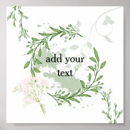 Póster "Marco de jardín silvestre - Diseño de vegetación