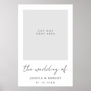 Póster Marco de la cabina fotográfica de un Boda moderno