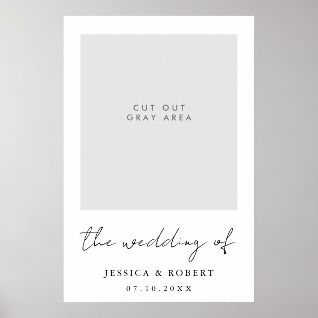 Póster Marco de la cabina fotográfica de un Boda moderno (Frente)