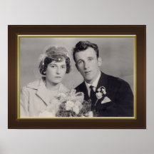 Marco de madera marrón con personalizado de borde 