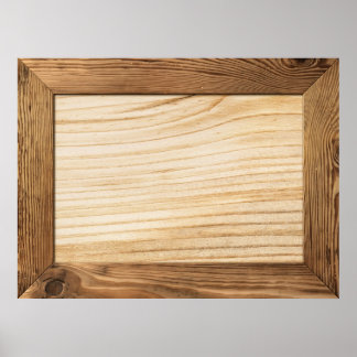 Póster Marco De Madera Natural Con Plancha De Madera Dent