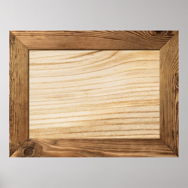 Póster Marco De Madera Natural Con Plancha De Madera Dent (Frente)