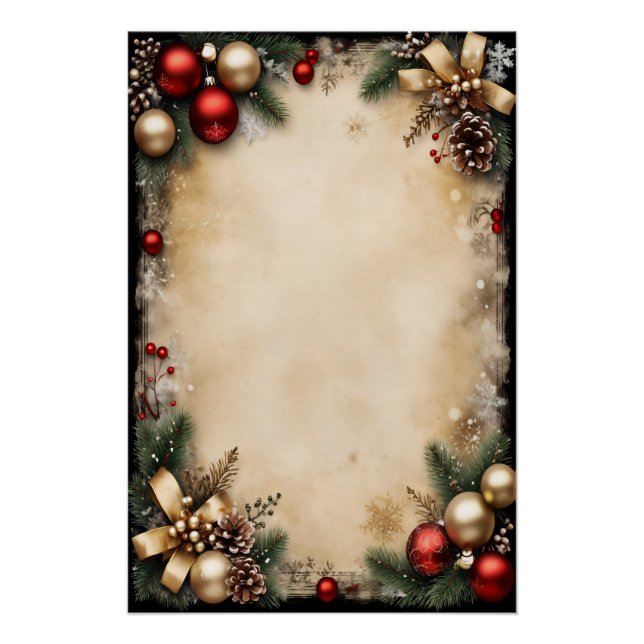 Póster Marco de Navidad Vintage (Anverso)